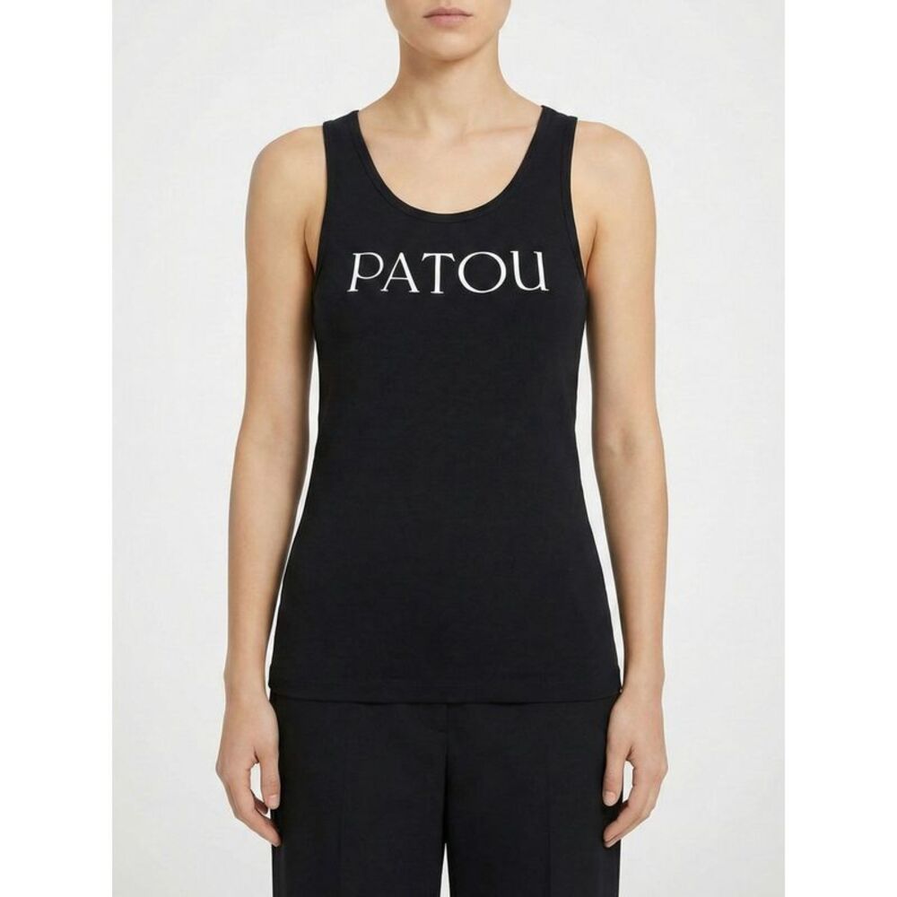 Patou Women Patou Basic Cotton Tank Top With Logo